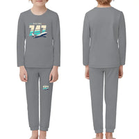Thumbnail for Boeing 747-400 - Children Pajamas - Original Chest - Gray
