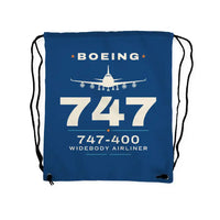 Thumbnail for Boeing 747-400 - Drawstring Bag - Heritage - Blue
