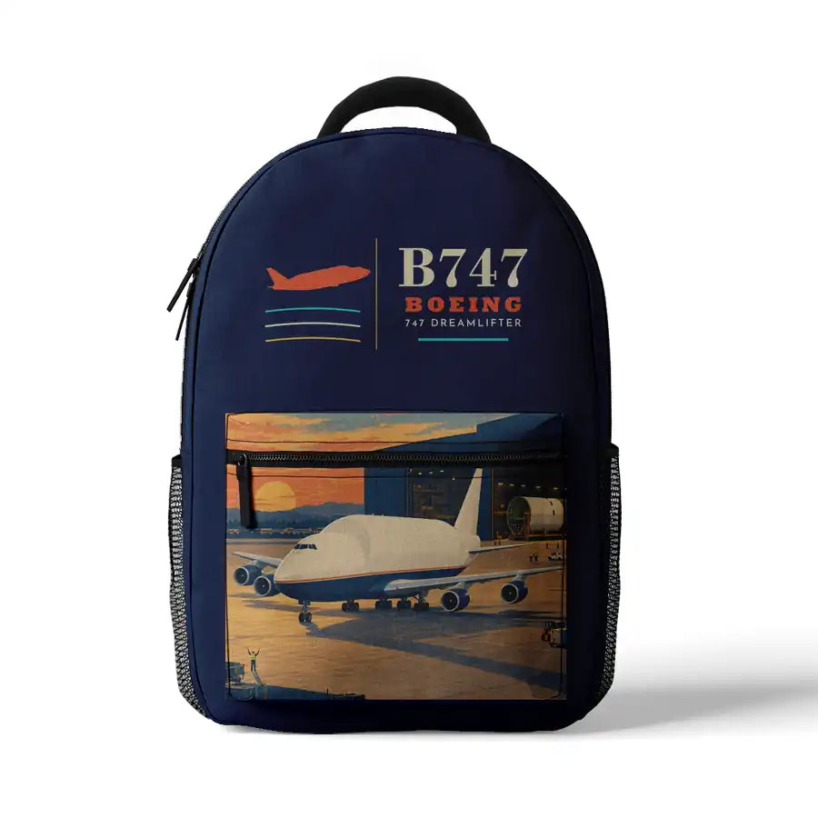 Boeing 747-400 Dreamlifter - 3D Backpack - Dark Blue