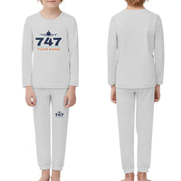 Thumbnail for Boeing 747-400 Dreamlifter - Children Pajamas - Heritage Chest + Name - Light Gray