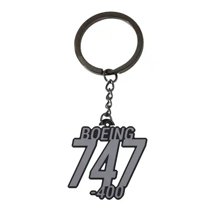 Boeing 747-400 - Hollow Key Chain - Tag - Black