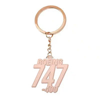 Thumbnail for Boeing 747-400 - Hollow Key Chain - Tag - Rose gold