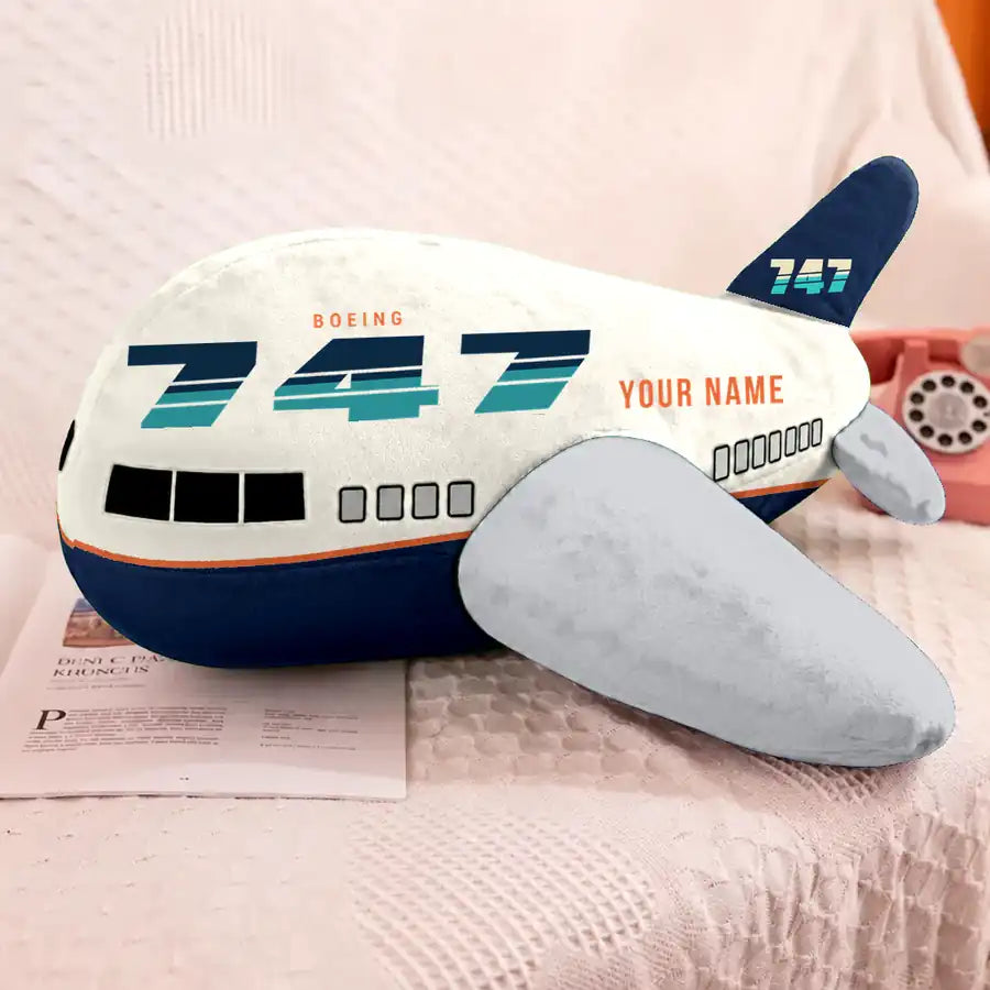 Boeing 747-400 - Original + Name - Airplane Pillow
