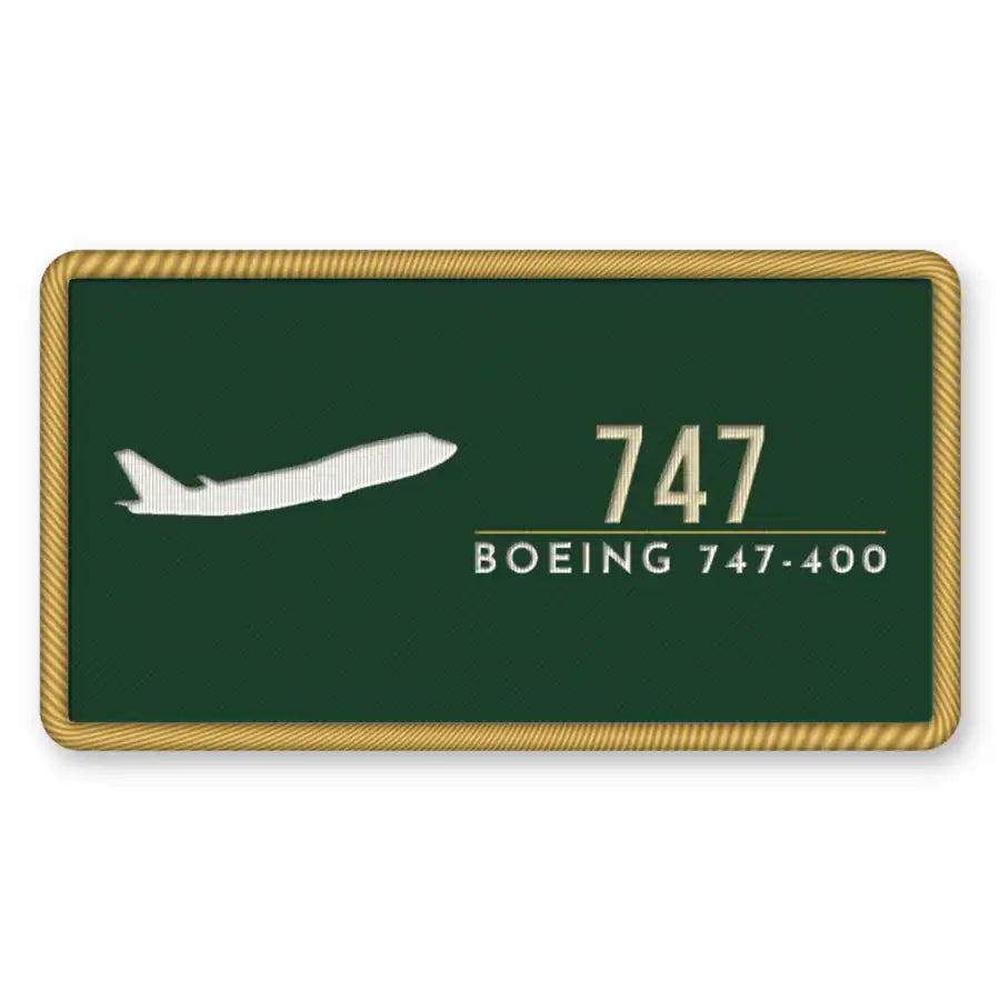 Boeing 747-400 Patches - Rectangle - Forest Gold