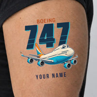 Thumbnail for Boeing 747-400 - Tattoo - Cartoon + Name - Man