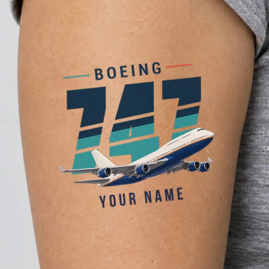 Boeing 747-400 - Tattoo - Original + Name