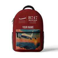 Thumbnail for Boeing 747-400F - 3D Backpack - Red + Name