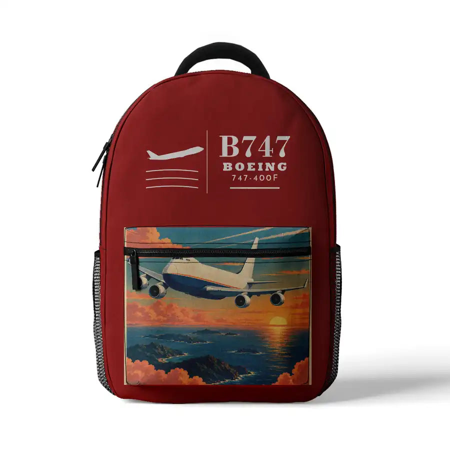 Boeing 747-400F - 3D Backpack - Red