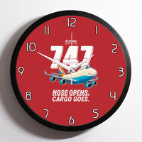 Thumbnail for Boeing 747-400F - Cartoon - Framed - Red