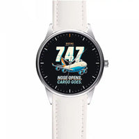 Thumbnail for Boeing 747-400F - Cartoon - Leather Strap - White Leather Strap