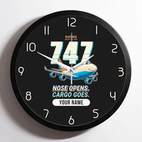 Thumbnail for Boeing 747-400F - Cartoon + Name - Framed - Black