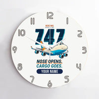 Thumbnail for Boeing 747-400F - Cartoon + Name - No Frame - White