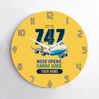 Thumbnail for Boeing 747-400F - Cartoon + Name - No Frame - Yellow