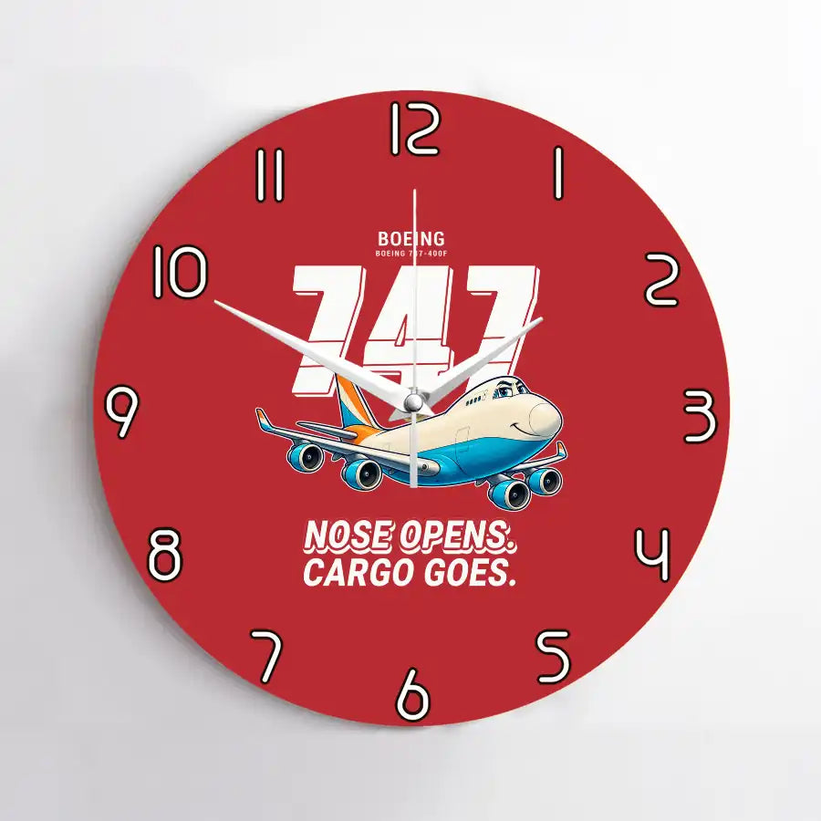 Boeing 747-400F - Cartoon - No Frame - Red