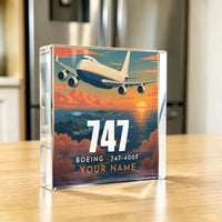 Thumbnail for Boeing 747-400F - Crystal Ornament - 3D + Name - Kitchen