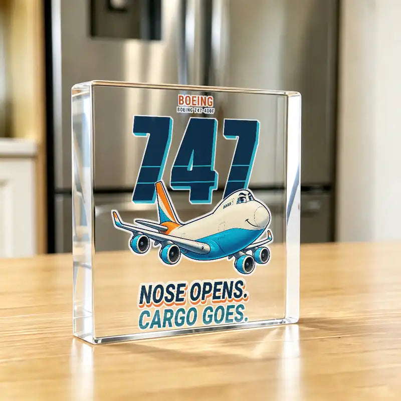 Boeing 747-400F - Crystal Ornament - Cartoon - Kitchen