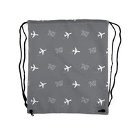 Thumbnail for Boeing 747-400F - Drawstring Bag - 3D Pattern - Gray
