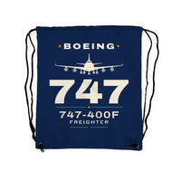 Thumbnail for Boeing 747-400F - Drawstring Bag - Heritage - Dark Blue