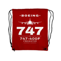 Thumbnail for Boeing 747-400F - Drawstring Bag - Heritage - Red