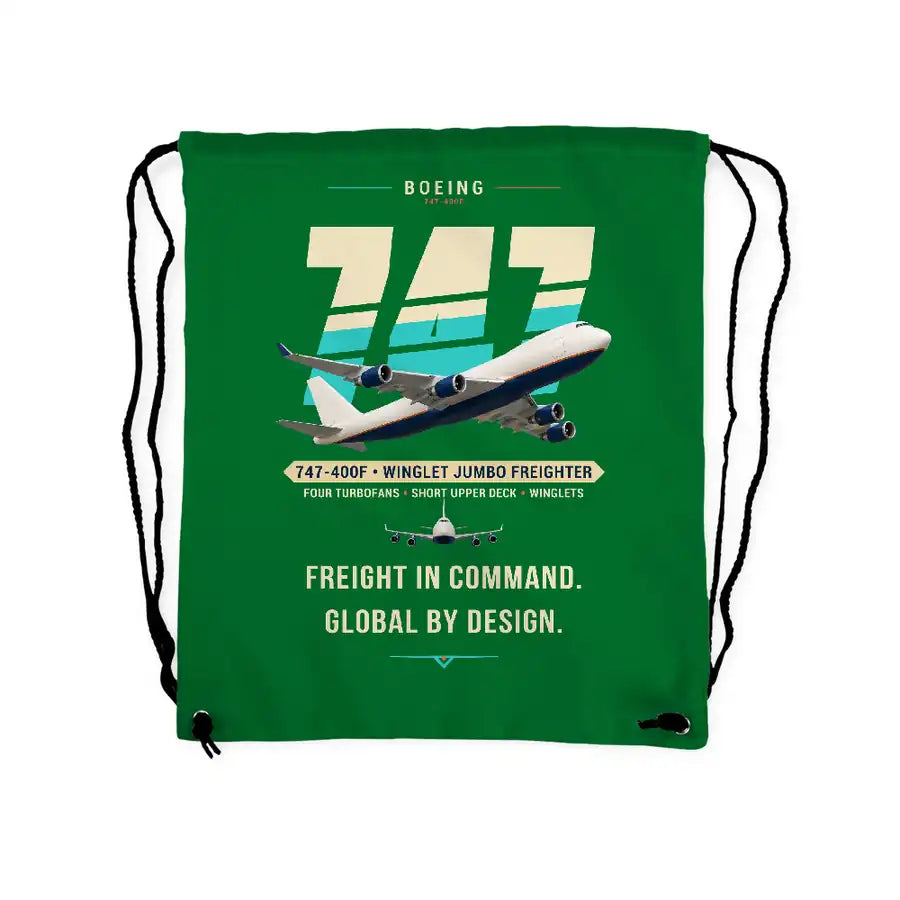 Boeing 747-400F - Drawstring Bag - Original - Green