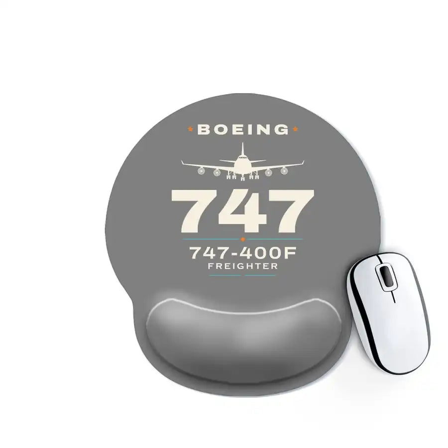 Boeing 747-400F - Heritage - Ergonomic Mouse Pad - Gray