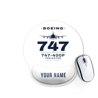 Thumbnail for Boeing 747-400F - Heritage + Name - Ergonomic Mouse Pad - White