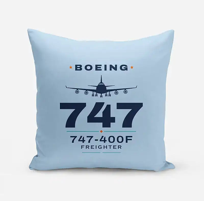 Boeing 747-400F - Heritage - Pillow - Light Blue