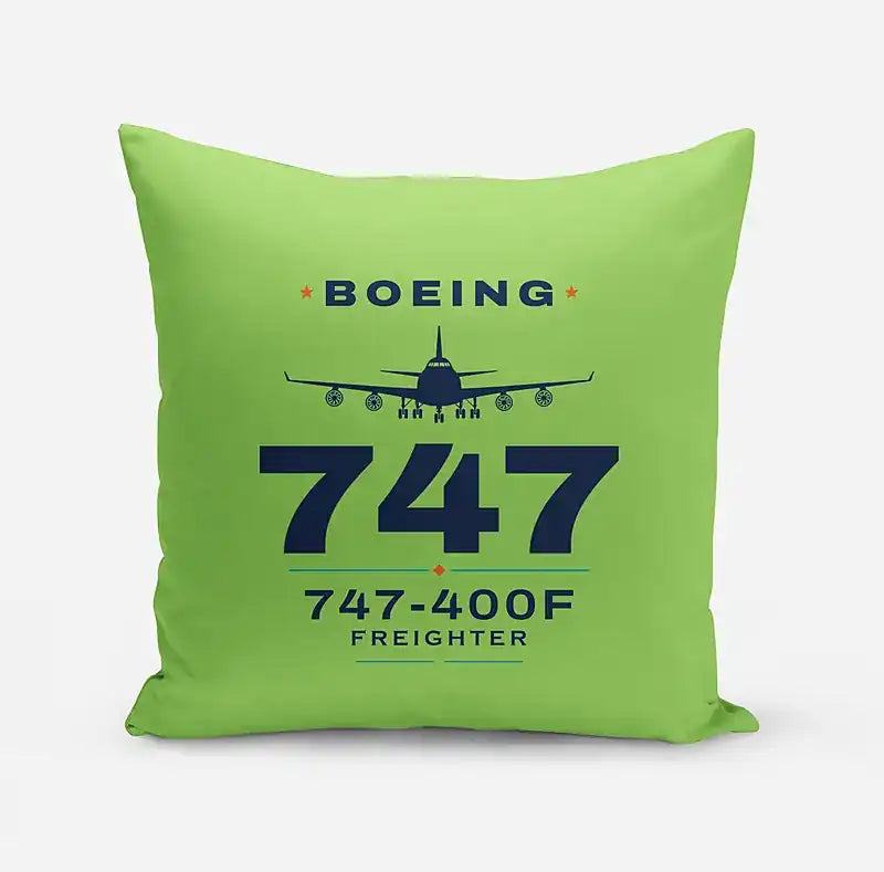 Boeing 747-400F - Heritage - Pillow - Light Green