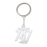 Thumbnail for Boeing 747-400F - Hollow Key Chain - Tag - Silver