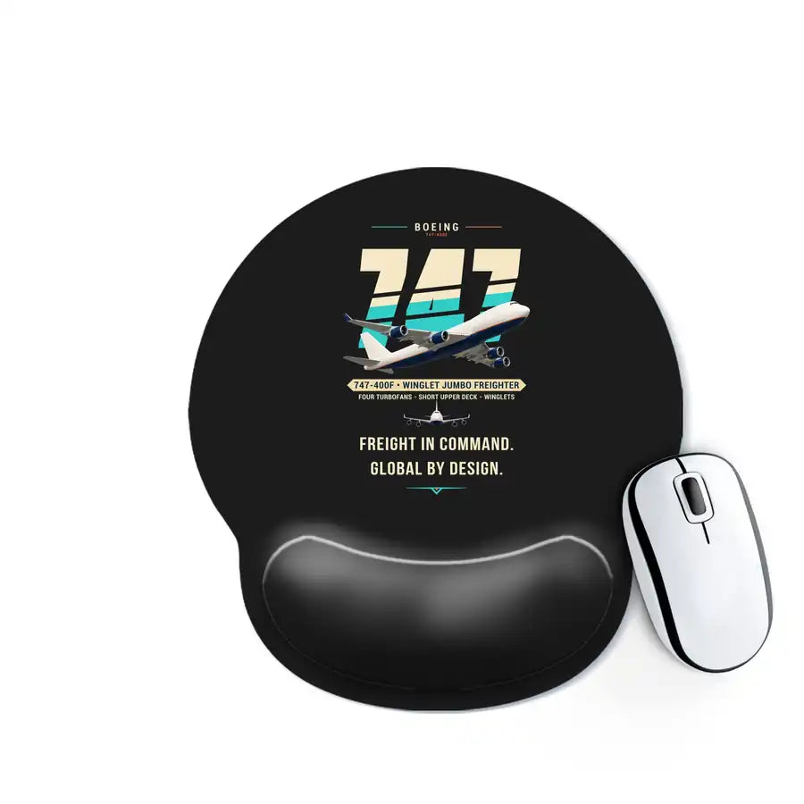 Boeing 747-400F - Original - Ergonomic Mouse Pad - Black
