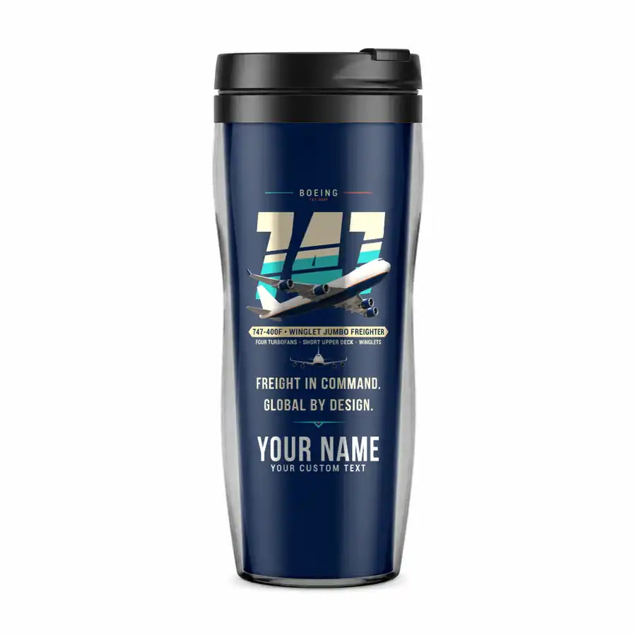 Boeing 747-400F - Original + Name - Plastic (No Holder) - Dark Blue