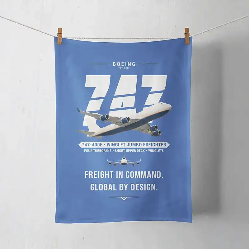 Boeing 747-400F - Original - Towel - Blue
