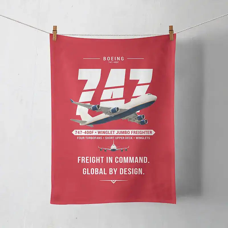 Boeing 747-400F - Original - Towel - Red