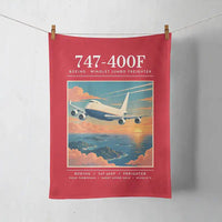 Thumbnail for Boeing 747-400F - Poster - Towel - Red