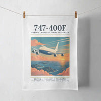 Thumbnail for Boeing 747-400F - Poster - Towel - White