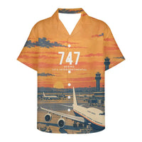 Thumbnail for Boeing 747-8 Intercontinental 3D All-Over Print Clothing - Hawaiian Shirt - 3D