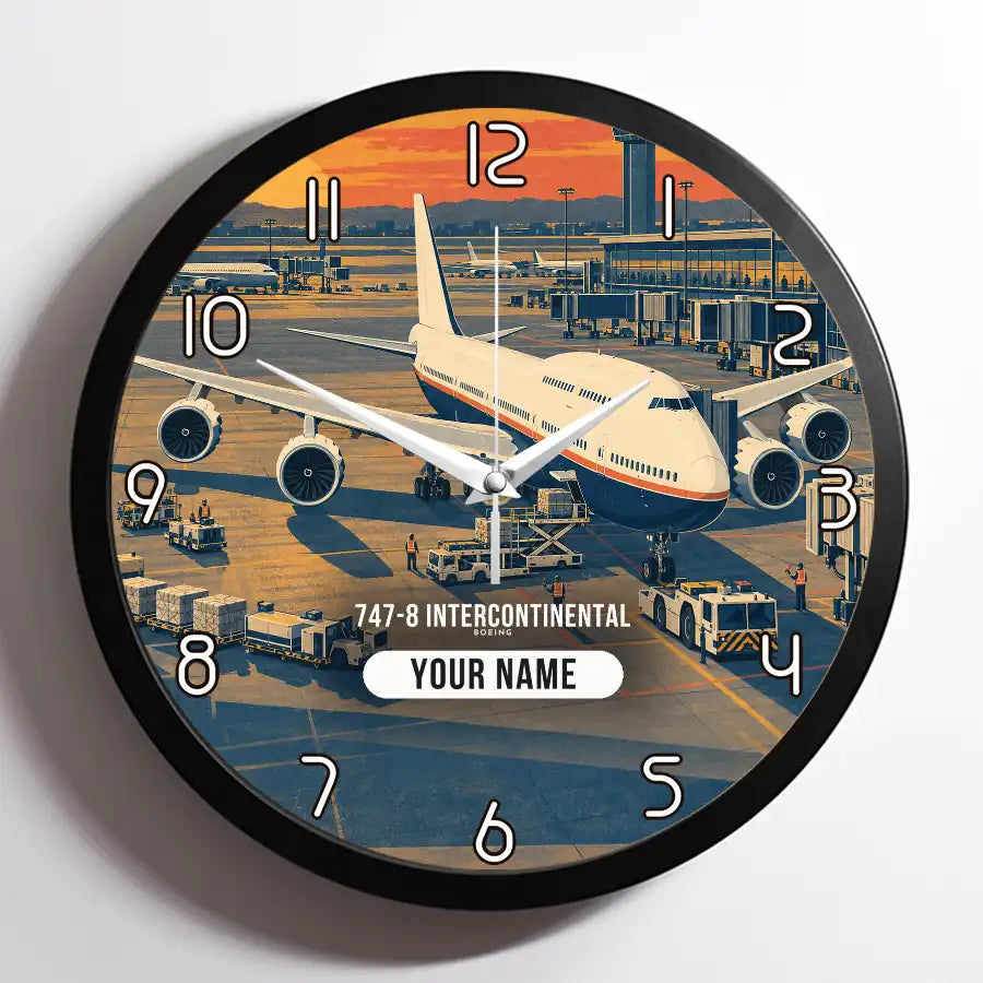 Boeing 747-8 Intercontinental - 3D + Name - Framed - Full Print