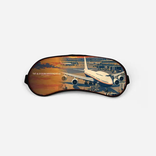 Boeing 747-8 Intercontinental - 3D + Name - Sleep Mask - Full Print
