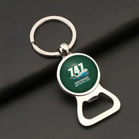 Thumbnail for Boeing 747-8 Intercontinental - Cartoon - Bottle Opener Key Chain - Dark Green