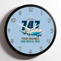 Thumbnail for Boeing 747-8 Intercontinental - Cartoon - Framed - Light Blue