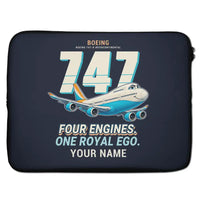Thumbnail for Boeing 747-8 Intercontinental - Cartoon + Name - Laptop Sleeve