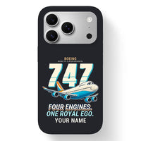 Thumbnail for Boeing 747-8 Intercontinental - Cartoon + Name - MagSafe iPhone 17 Pro - Black
