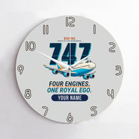 Thumbnail for Boeing 747-8 Intercontinental - Cartoon + Name - No Frame - Light Gray
