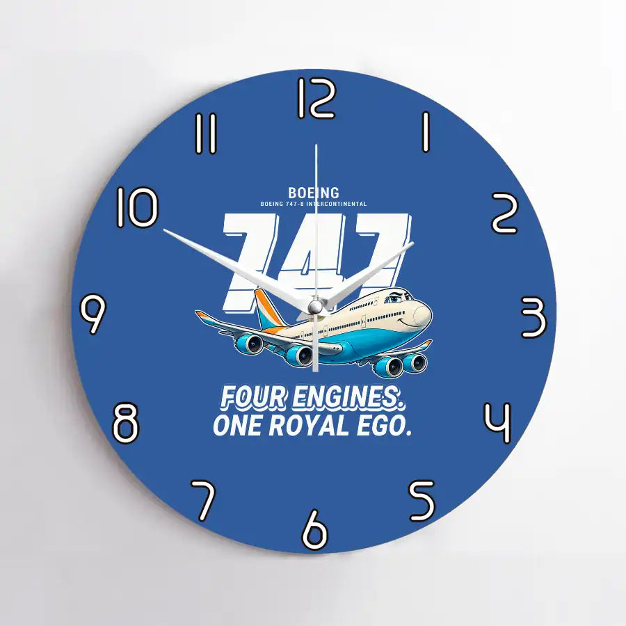 Boeing 747-8 Intercontinental - Cartoon - No Frame - Blue