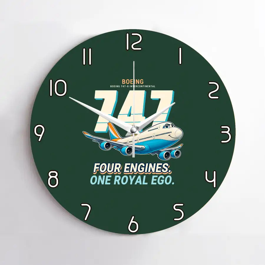 Boeing 747-8 Intercontinental - Cartoon - No Frame - Dark Green