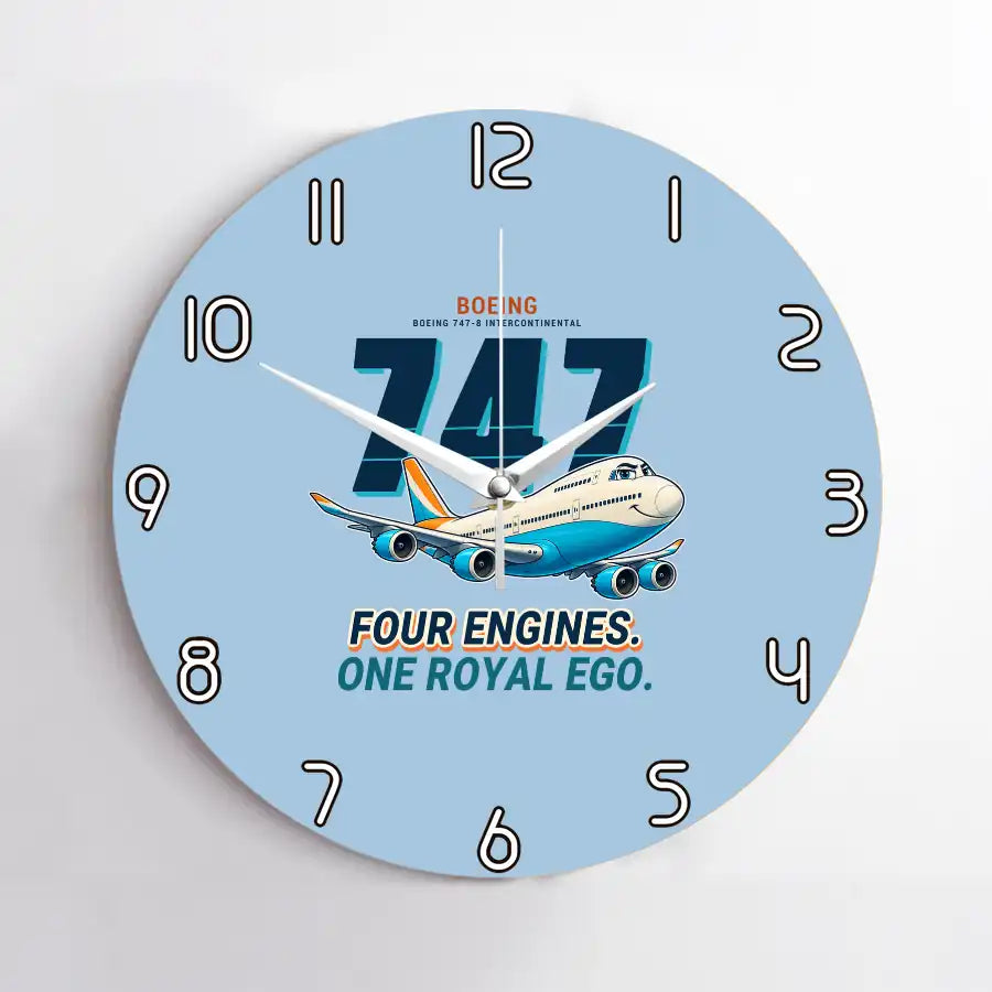 Boeing 747-8 Intercontinental - Cartoon - No Frame - Light Blue