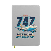 Thumbnail for Boeing 747-8 Intercontinental - Cartoon - Notebook - Light Gray