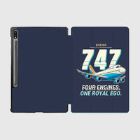 Thumbnail for Boeing 747-8 Intercontinental - Cartoon - Samsung Tablet - Navy Blue
