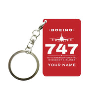Thumbnail for Boeing 747-8 Intercontinental - Heritage + Name - Key Chain - Red