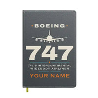 Thumbnail for Boeing 747-8 Intercontinental - Heritage + Name - Notebook - Gray